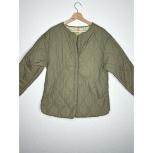 Commense Lightweight Quilted Button Front Jacket S NWT